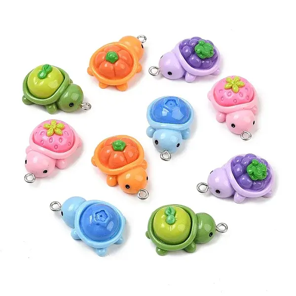 Fruit Theme Opaque Resin Pendants