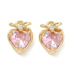 Brass Micro Pave Cubic Zirconia Pendants