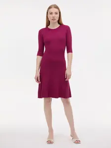 Bordové dámske midi šaty ORSAY