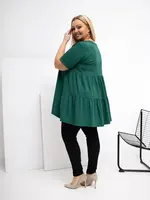 Plus size blúzka v tmavozelenej farbe
