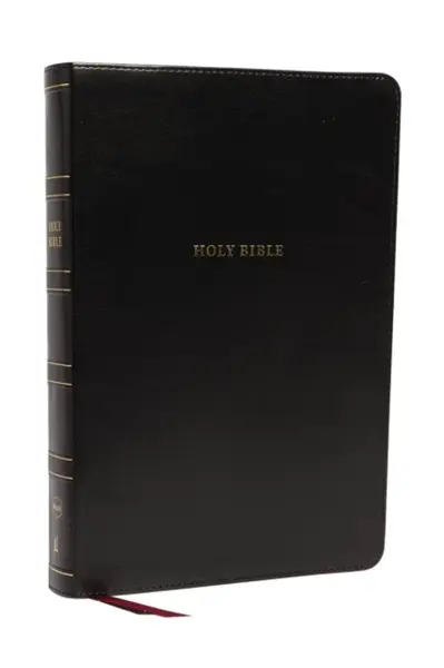 NKJV Holy Bible, Super Giant Print Reference Bible, Black Leathersoft, 43,000 Cross references, Red Letter, Comfort Print: New King James Version - Th