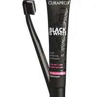 CURAPROX Black Is White set Pasta 90 ml + Zubní kartáček CS 5460