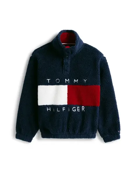 TOMMY HILFIGER Mikina 'Heritage'  námornícka modrá / červená / biela