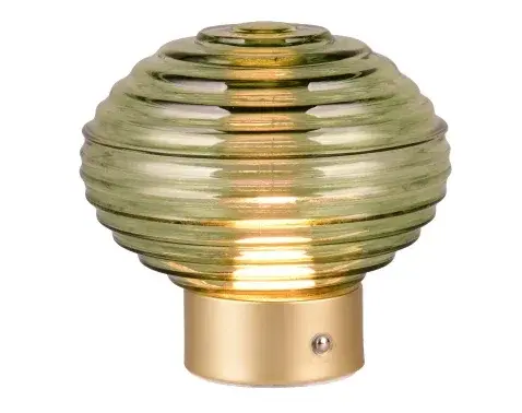 LED stolná lampa nabíjacia Earl 14 cm, zelené sklo%