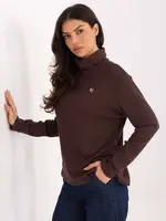 Hnedý rolákový sveter