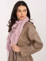 Tmavě růžová šála s perlami