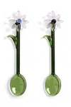 Sada lžiček &k amsterdam flora pink 2-pack zelená barva
