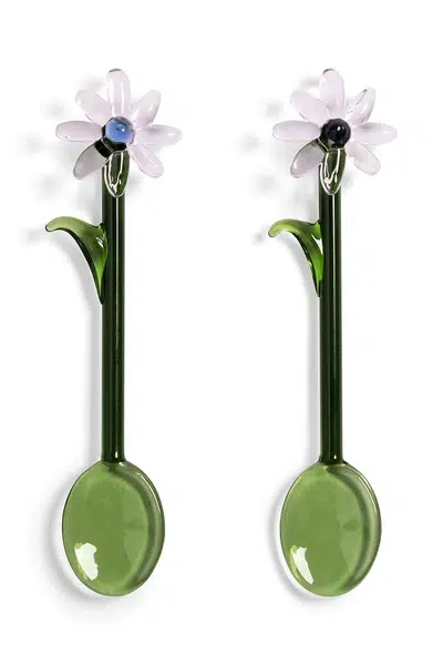 Sada lžiček &k amsterdam flora pink 2-pack zelená barva