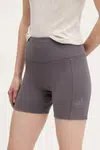 Kraťasy adidas ALL SZN RIB dámské, fialová barva, hladké, high waist, JJ1233