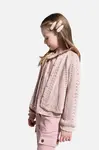 Dětský bavlněný kardigan Coccodrillo růžová barva, lehký, DREAM DIARIES GIRL KIDS
