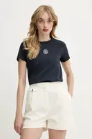 Bavlněné tričko BOSS tmavomodrá barva, 50537598