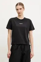 Bavlněné tričko Rossignol Presset černá barva, RLNWY14