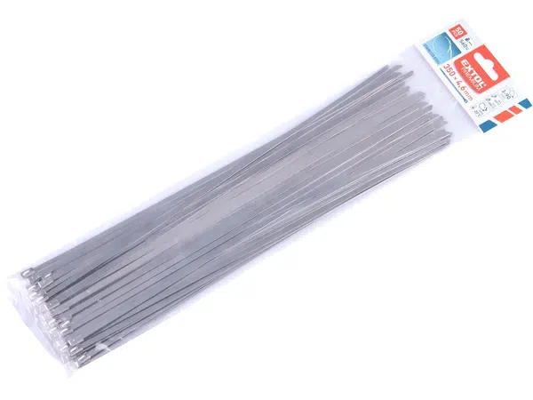 Stahovací pásky 350 x 4,6 mm nerezové, sada 50 ks - EXTOL PREMIUM EX8856278