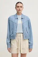 Bunda Dkny modrá barva, přechodná, oversize, P51CZA84