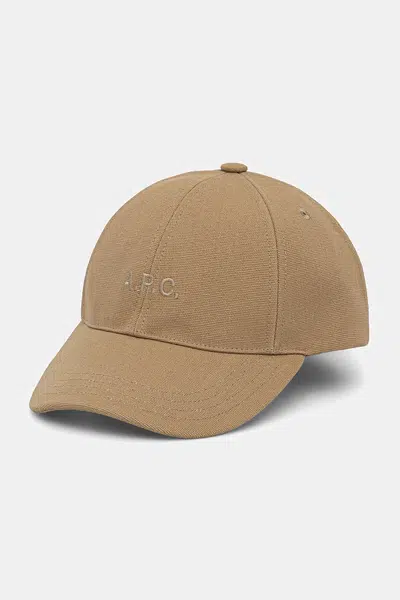 Bavlněná baseballová čepice A.P.C. casquette charlie béžová barva, COGYX.M24069