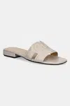 Kožené pantofle Furla Summer Mule dámské, béžová barva, YJ34SUM X30000 1704S