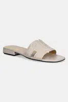 Kožené pantofle Furla Summer Mule dámské, béžová barva, YJ34SUM X30000 1704S