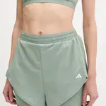 Tréninkové šortky adidas Performance Designed for Training zelená barva, high waist, JC9803