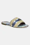Pantofle Kurt Geiger London Southbank Flat Sandal dámské, zlatá barva, 2025249689