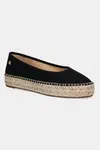 Espadrilky Lauren Ralph Lauren Luize Ballet černá barva, 802959187001