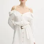Šaty Versace Jeans Couture béžová barva, mini, 78HAO911 N0433