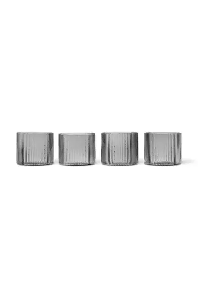Sklenka ferm LIVING 4-pack šedá barva
