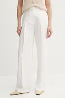 Kalhoty Silvian Heach NIEVA dámské, bílá barva, high waist, GPP25374PA