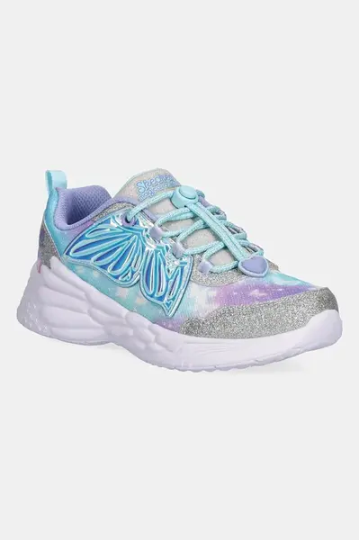 Dětské sneakers boty Skechers DREAM RACER - WING BRITES modrá barva, 303055L