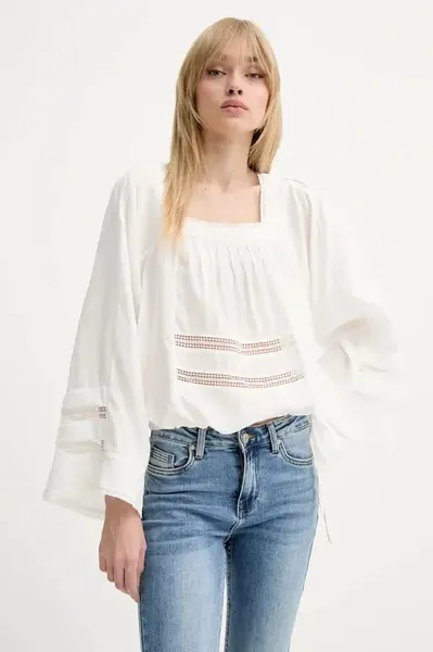 Halenka MUNTHE UROSE dámská, bílá barva, hladká, 255101825521