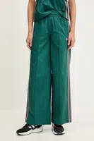 Kalhoty adidas Originals Wideleg Pant dámské, tyrkysová barva, široké, high waist, KC0677