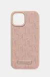 Obal na telefon Karl Lagerfeld iPhone 15 růžová barva, KLHMP15SPKHPORPP