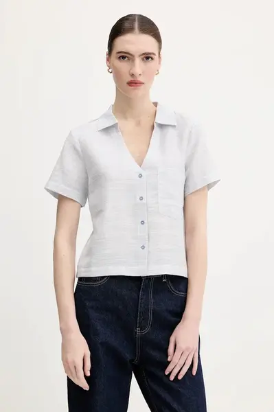 Košile s příměsí lnu United Colors of Benetton