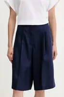 Šortky s příměsí lnu United Colors of Benetton