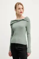 Svetr Abercrombie & Fitch dámský, zelená barva, lehký, KI150-5174