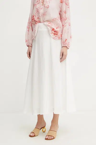 Sukně Marella NIPPON bílá barva, maxi, áčková, 2513101082200