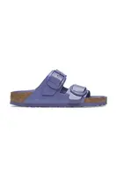 Kožené pantofle Birkenstock Arizona Big Buckle dámské, fialová barva, 1029368