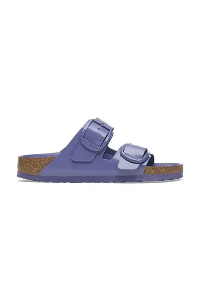 Kožené pantofle Birkenstock Arizona Big Buckle dámské, fialová barva, 1029368