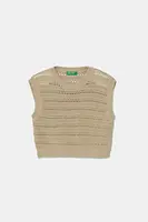 Dětská vesta United Colors of Benetton zelená barva, 104FC108M