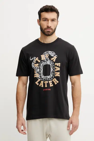 Bavlněné tričko adidas černá barva, s potiskem, JM0291