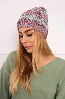 Kesi Fleecová čepice Melisa K241 oranžová+šedá