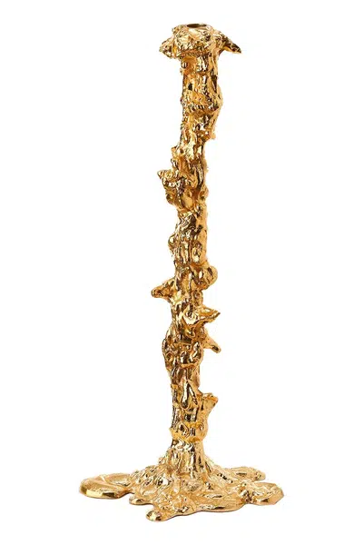 Dekorativní svícen Pols Potten Drip gold XXL žlutá barva