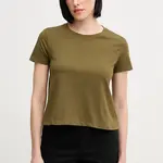 Bavlněné tričko Sisley dámské, zelená barva, 3I1XL107A