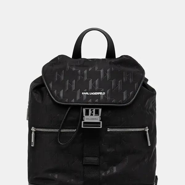 Batoh Karl Lagerfeld K/MONOGRAM pánský, černá barva, velký, A3M30162