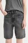 Džínové šortky G-Star dámské, šedá barva, high waist, D26268-D933