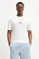 Bavlněné tričko HUGO bílá barva, s aplikací, 50534951