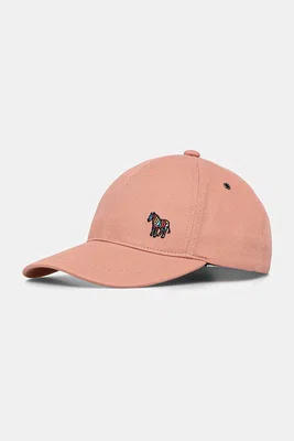 Bavlněná baseballová čepice Paul Smith růžová barva, s aplikací, W1A.852DT.PZEBRA