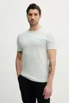 Bavlněné tričko Calvin Klein zelená barva, s potiskem, K10K114146