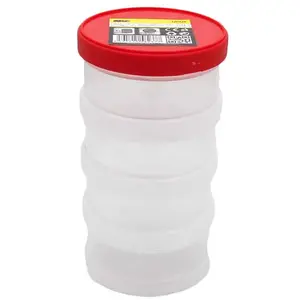 Plastový šroubovací box, kulatý, průměr 9 cm, 4 patra - MAGG 120238