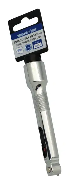 Nástavec - prodloužení 1/2", výkyvné, délka 125 mm, s LED světlem - ADLER 3551.1