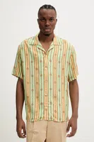 Košile Drôle de Monsieur La Chemise Bijoux pánská, zelená barva, relaxed, G-SH204-VI016-LGN